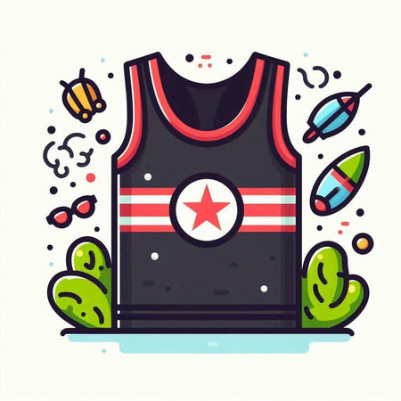 Basketball t-shirt. Vector illustration on a white background.のイラスト素材