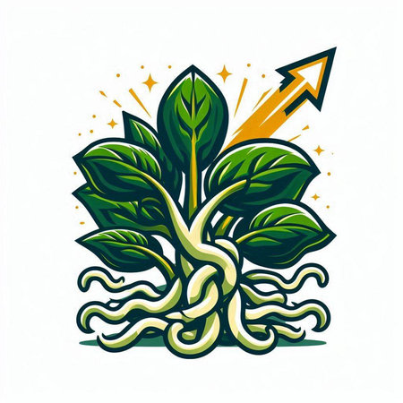 Eco icon with green leaves and lightning. Vector illustration on white background.のイラスト素材