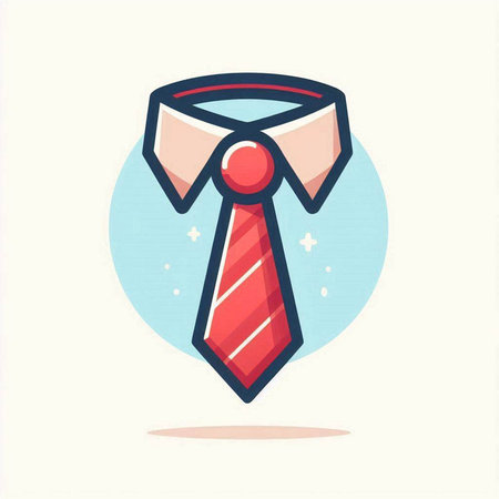 Tie icon. Vector illustration of necktie. Flat design.のイラスト素材