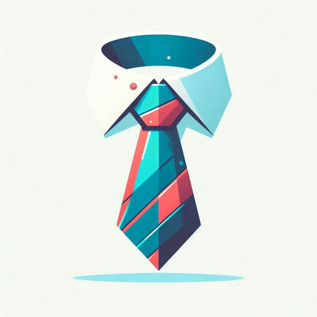 Illustration of a necktie in retro style. Vector illustration.のイラスト素材