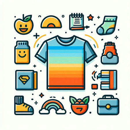 Vector line art icons set. Icons for web and mobile applicationsのイラスト素材