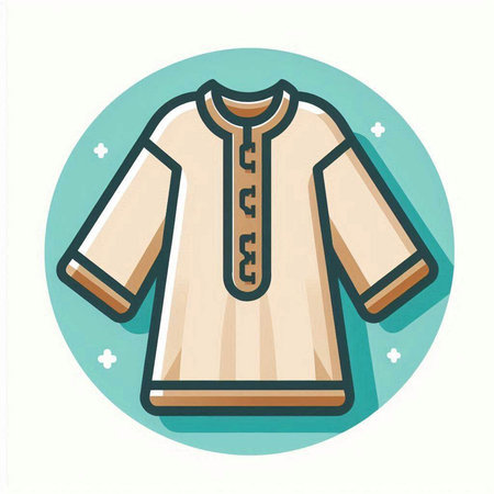 Clothes icon in flat design style. Vector illustration. Isolated on white background.のイラスト素材