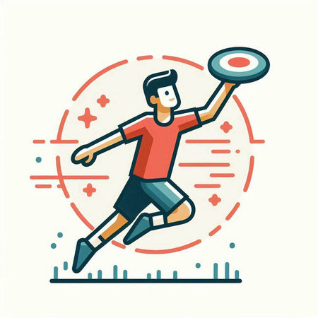 Soccer player with a ball in his hand. Flat vector illustration.のイラスト素材