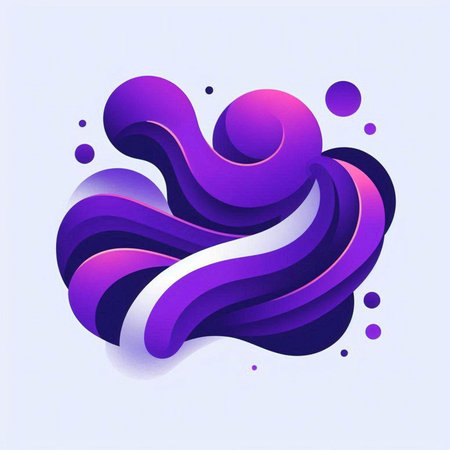 abstract background with purple waves and dots. vector illustration eps10のイラスト素材