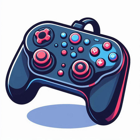 Gamepad on a white background. Vector illustration. Eps 10.のイラスト素材