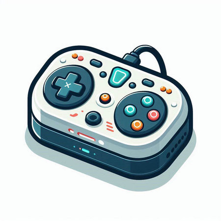 Gamepad isolated on white background. Vector illustration. Eps 10.のイラスト素材