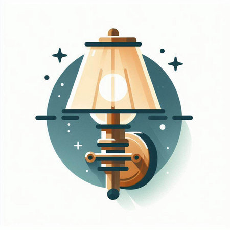 Lantern flat icon. Vector illustration of lamp in flat style.のイラスト素材