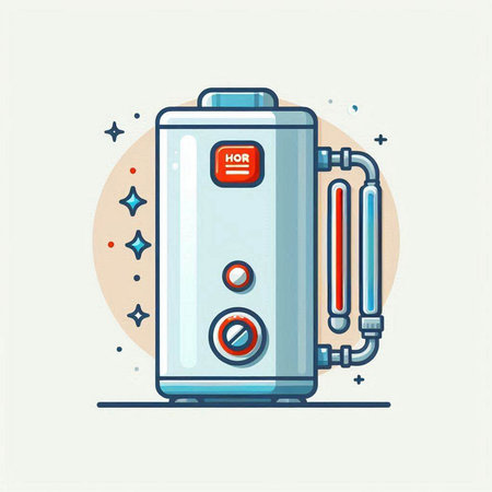 Boiler for beer. Vector illustration in flat style. Isolated on white background.のイラスト素材