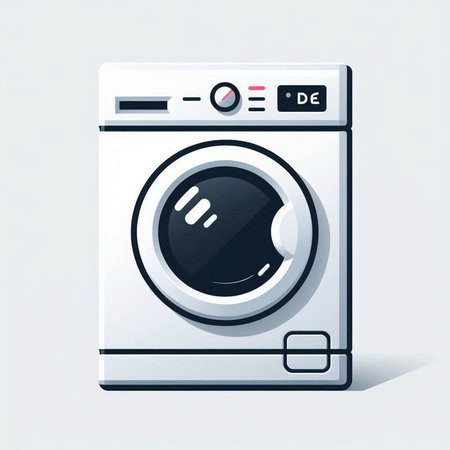 Vector illustration of washing machine. Laundry service. Washing machine.のイラスト素材