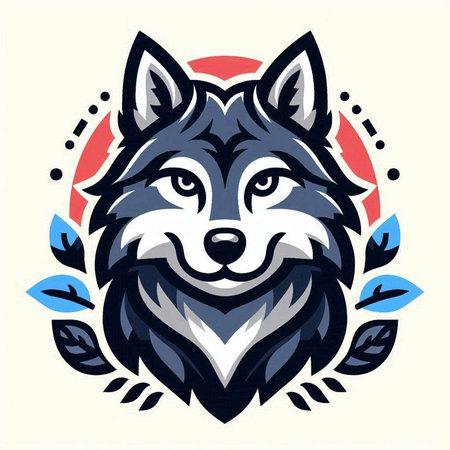 Wolf head. Vector illustration. Design element for t-shirt.のイラスト素材