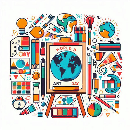 Vector illustration of school and education elements. Back to school background.のイラスト素材