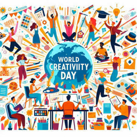 World education day concept. Students studying at school. Vector illustration.のイラスト素材