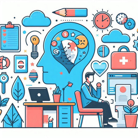 Flat design modern vector illustration concept of creative thinking process, brainstorming, brainstorming, online learning.のイラスト素材