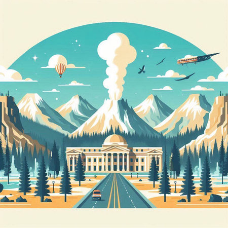 Travel to Canada. Vector illustration in retro style. Travel to Canada.のイラスト素材