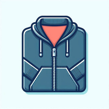 Jacket icon. Vector illustration in cartoon style. Clothes symbol.のイラスト素材