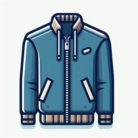 Winter jacket vector illustration isolated on white background. Winter jacket icon.のイラスト素材