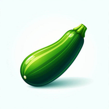 Illustration of a zucchini on a white background - vectorのイラスト素材