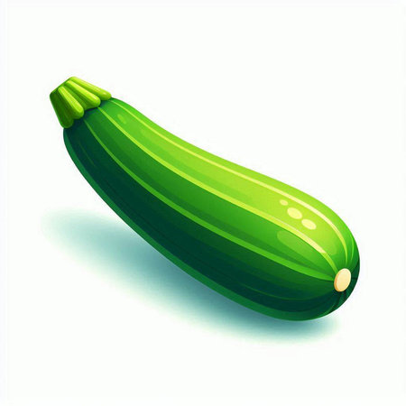 Zucchini isolated on white background. Vector illustration. Eps 10.のイラスト素材