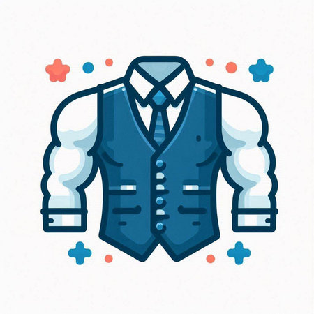 Wedding suit icon. Vector illustration. Flat design style.のイラスト素材