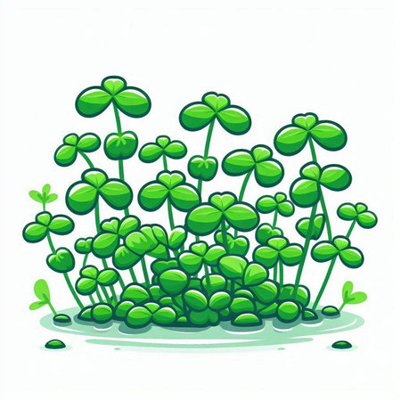 Green clover isolated on white background. Vector illustration. Eps 10.のイラスト素材