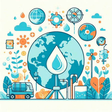 Ecology and environment concept. Save the planet. Vector illustration.のイラスト素材