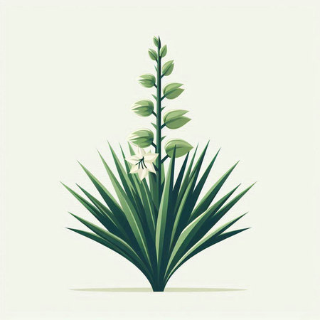 Flowering yucca plant. Vector illustration for your designのイラスト素材