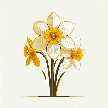 Flower narcissus. Floral background. Vector Illustration.のイラスト素材