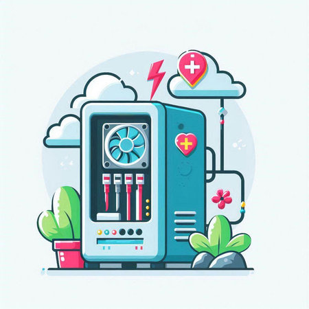 Flat design modern vector illustration concept of cloud computing technology. Icons for web and mobile applicationsのイラスト素材