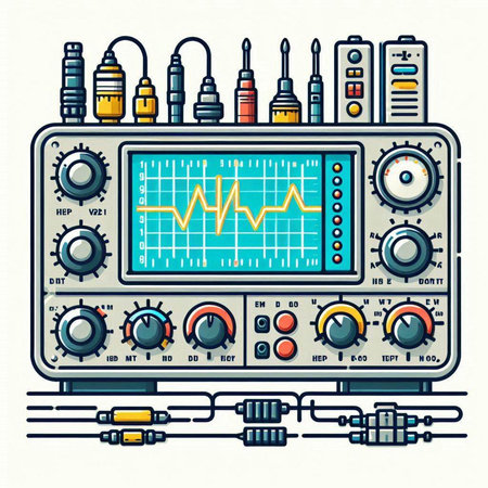 Electrocardiogram. Cardiogram monitor. Vector illustration.のイラスト素材