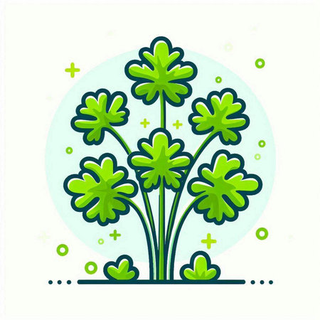 St. Patrick's day greeting card with clover. Vector illustration.のイラスト素材