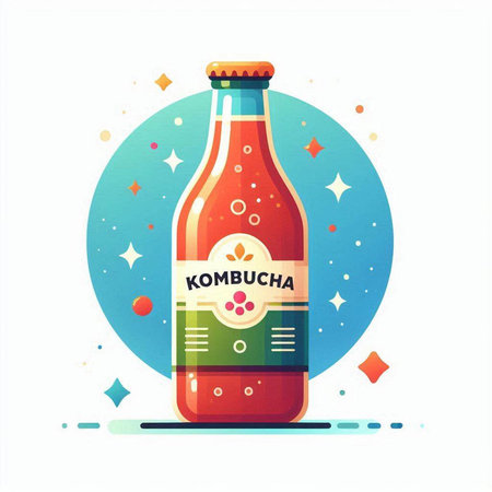 Bottle of ketchup on a white background. Vector illustration.のイラスト素材