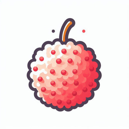 Strawberry fruit vector illustration, hand drawn style, isolated on white background.のイラスト素材