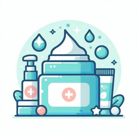 Cosmetic cream bottle icon. Flat illustration of cosmetic cream bottle icon for web designのイラスト素材