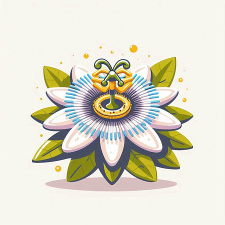 Flower of life, vector illustration of a flower with a crownのイラスト素材