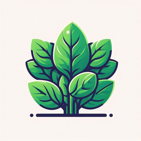Leaf icon, ecology concept, vector illustration in flat style.のイラスト素材