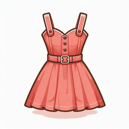 Clothes on a hanger. Vector illustration in sketch style.のイラスト素材