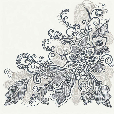 Vector ornamental vintage pattern in Eastern style. Ornate element for design, place for text. Ornamental lace pattern for wedding invitations and greeting cards. Traditional decor.のイラスト素材