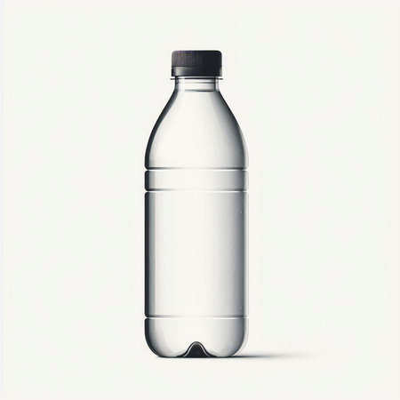 Bottles of water with lemon and mint leaves. Vector illustration.のイラスト素材