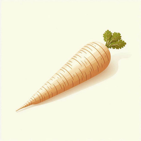 Carrot with green leaves on a light background. Vector illustration.のイラスト素材