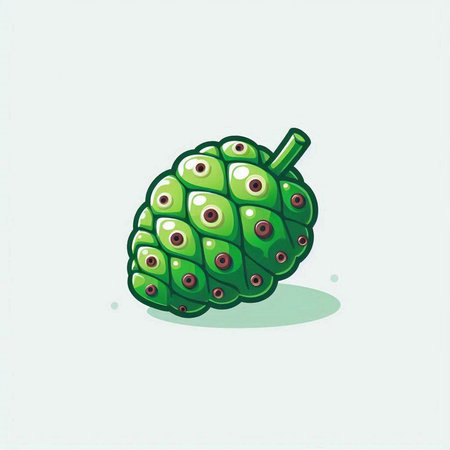 Custard apple vector illustration. Custard apple vector illustration.のイラスト素材