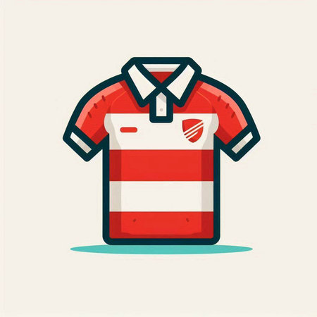 Soccer t-shirt, sport uniform, vector flat illustration.のイラスト素材