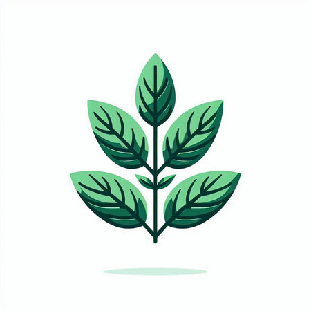Leaf icon. Eco symbol. Flat design. Vector illustration.のイラスト素材