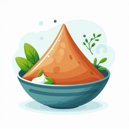 Vector illustration of rice dumpling in bowl on white background.のイラスト素材