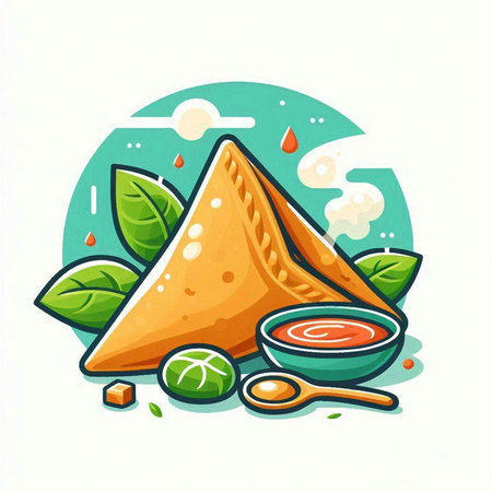 Illustration of a set of traditional mexican food. Vector illustrationのイラスト素材