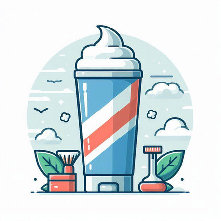 Vector illustration of a smoothie in a plastic cup on a white background.のイラスト素材