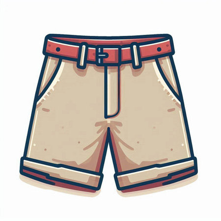 Shorts for men. Vector illustration in doodle style.のイラスト素材