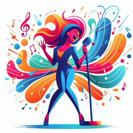 Church on the background of mountains and palm trees. Vector illustration.のイラスト素材