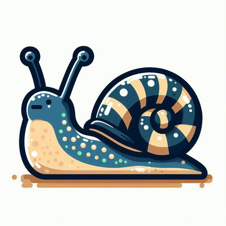 Snail vector icon. Cartoon illustration of snail vector icon for web designのイラスト素材