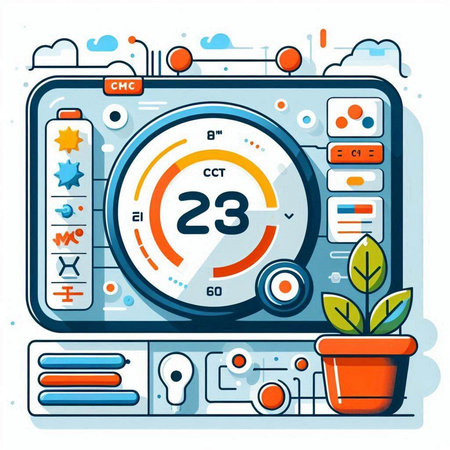 Futuristic interface for web and mobile applications. Modern flat design vector illustration.のイラスト素材
