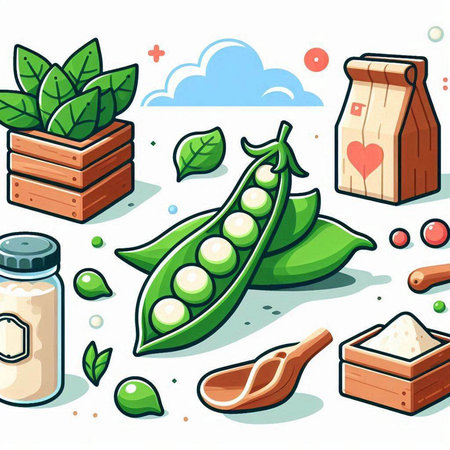 Vegetables and spices set in cartoon style. Vector illustration.のイラスト素材